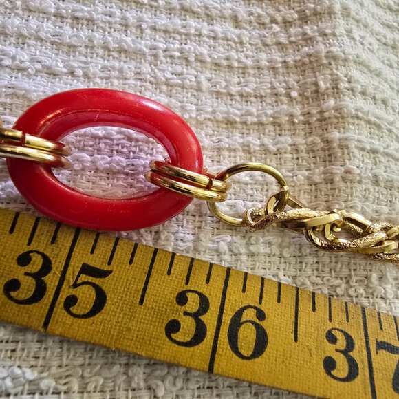 Vintage Nautical Tone Link Belt with Gold Hardware - Picture 5 of 6